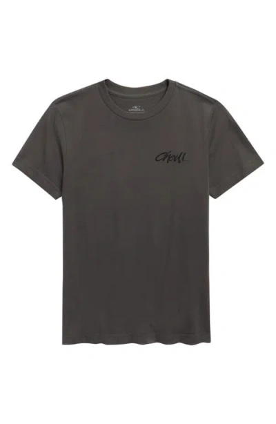 O'neill Kids' Veer Cotton Graphic T-shirt In Gray
