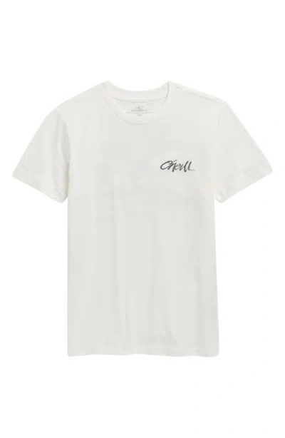 O'neill Kids' Veer Cotton Graphic T-shirt In White