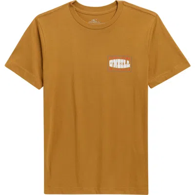 O'neill Kids' Western Classics Cotton Graphic T-shirt In Brown