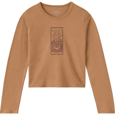 O'neill Kids' Willa Starry Night Graphic T-shirt In Brown