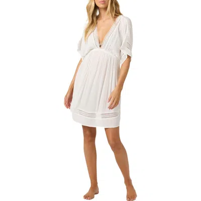 O'neill Kleo Cover-up Minidress In Vanilla
