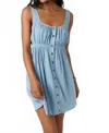 O'neill Korie Solid Dress In Faded Denim In Multi