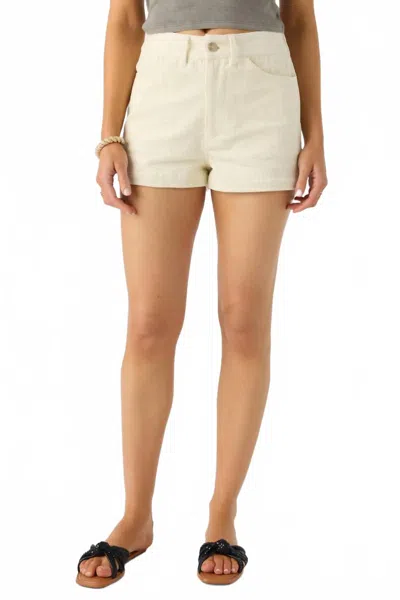 O'neill Langford Cord Shorts In Desert Sand In White