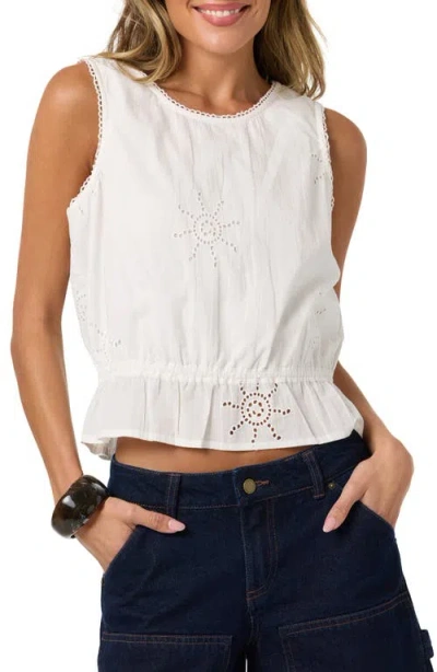 O'neill Lanisa Eyelet Peplum Tank In White