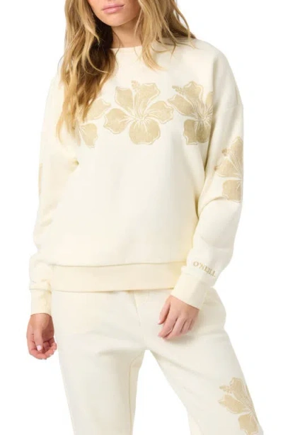 O'neill Lei Floral Graphic Sweatshirt In White