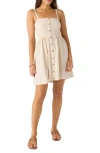 O'neill Leighton Textured Smocked Button-up Minidress