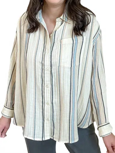 O'neill Leni Stripe Relaxed Top In Multi In Neutral
