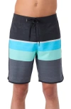 O'neill Lennox Scallop Stripe Board Shorts In Black