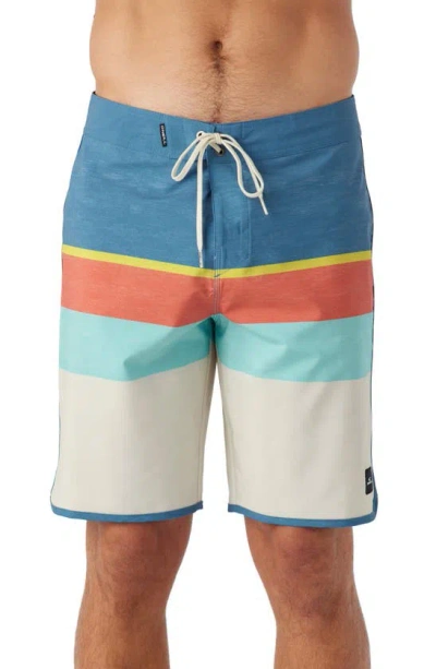 O'NEILL LENNOX SCALLOP STRIPE BOARD SHORTS