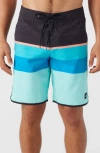 O'NEILL LENNOX SCALLOP STRIPE BOARD SHORTS