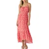O'neill Lettie Smocked Waist Midi Sundress