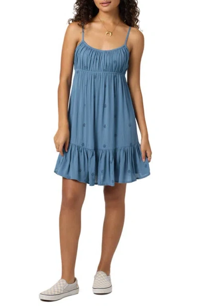 O'neill Leyton Eyelet Embroidery Dress In Blue