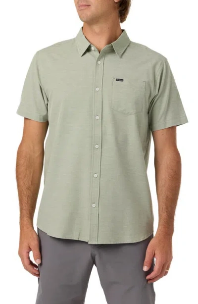 O'neill Light Check Short Sleeve Button-up Shirt In Green