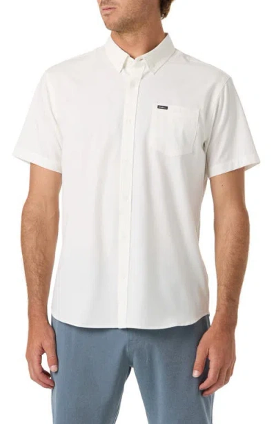 O'neill Light Check Short Sleeve Button-up Shirt In White