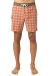 O'neill Line-up 17 Board Shorts In Orange