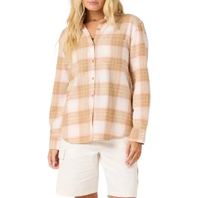 O'neill Logan Plaid Flannel Shirt In Brown