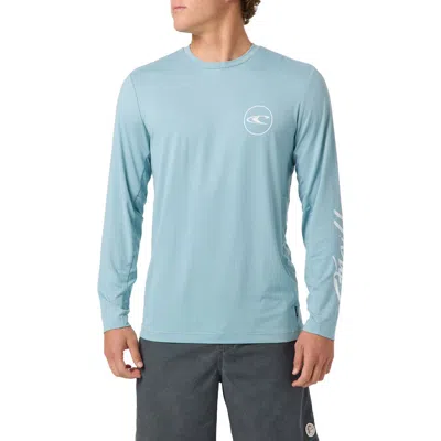 O'neill Logo Upf Long Sleeve Performance Graphic T-shirt In Blue