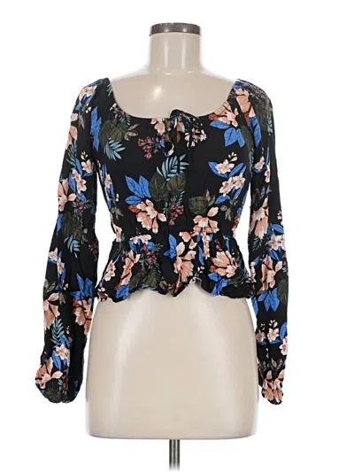 Pre-owned O'neill Long Sleeve Blouse In Black