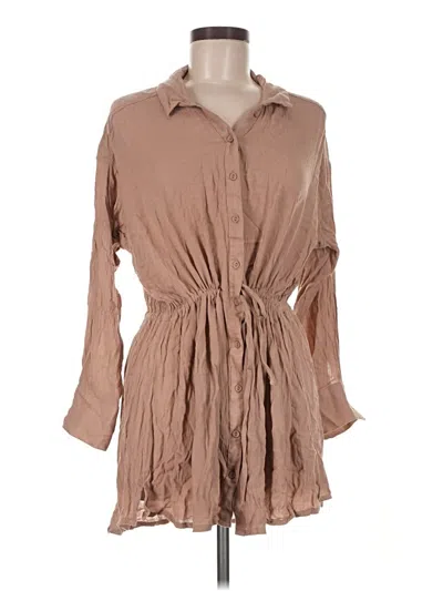 Pre-owned O'neill Long Sleeve Blouse In Tan