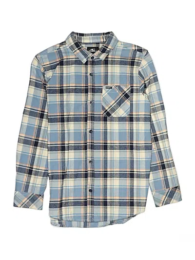 Pre-owned O'neill Kids' Long Sleeve Button Down Shirt In Blue