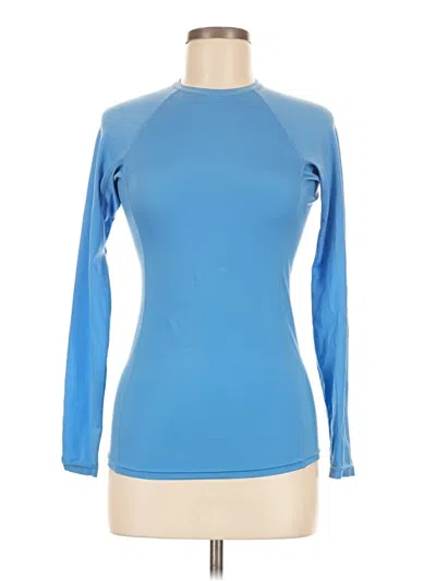 Pre-owned O'neill Long Sleeve Top Blue Mock Neckline Tops