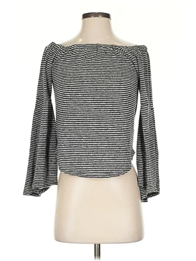 Pre-owned O'neill Long Sleeve Top Gray Boatneck Tops