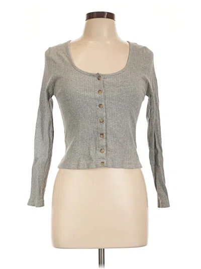 Pre-owned O'neill Long Sleeve Top Gray Sweetheart Neckline Tops