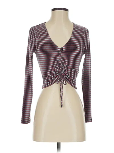 Pre-owned O'neill Long Sleeve T-shirt In Burgundy