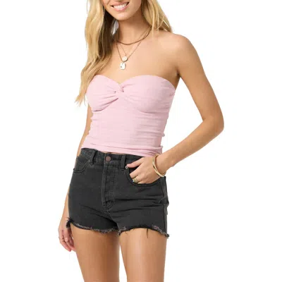 O'neill Lydia Strapless Rib Top In Fairy Tale