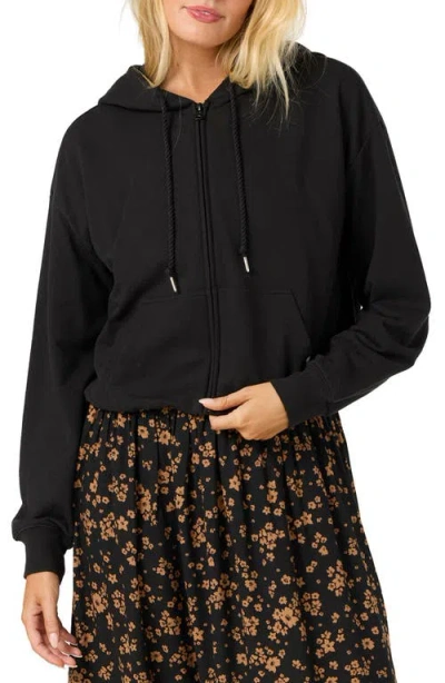 O'neill Mae Full Zip Bubble Hoodie In Black