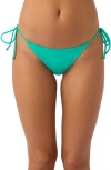 O'neill Maracas Side Tie Bikini Bottoms In Peacock Green