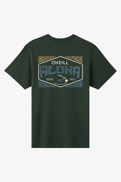 O'neill Men's Aloha Hawaii Classic T-shirt In Green
