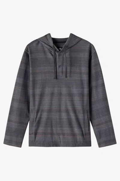 O'neill Men's Bavaro Stripe Poncho Pullover Fleece Jacket In Black