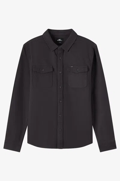 O'neill Men's Blanket Flannel Long Sleeve Shirt In Phantom
