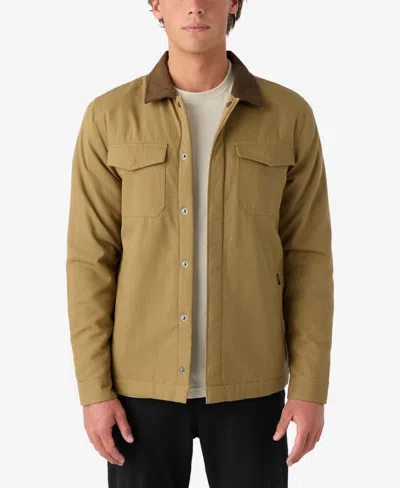 O'neill Men's Bronsen High Pile Lined Jacket In Dark Khaki