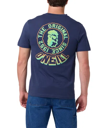 O'neill Men's Chalten Graphic Crewneck T-shirt In Navy