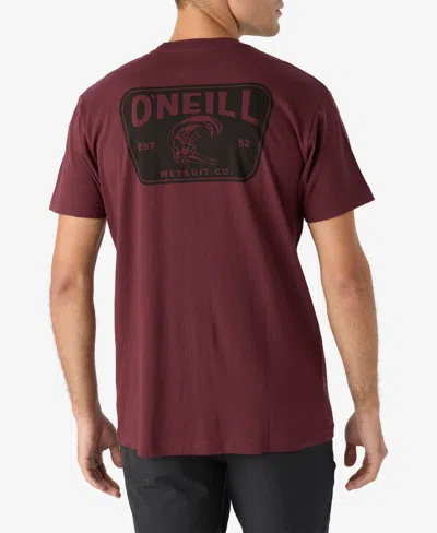 O'neill Men's Clean T-shirt In Burgundy