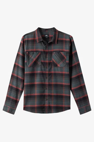 O'neill Men's Coastline Flannel Long Sleeve Shirt In Gray