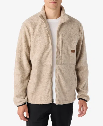 O'neill Men's Commander High Pile Superfleece Jacket In Light Khaki