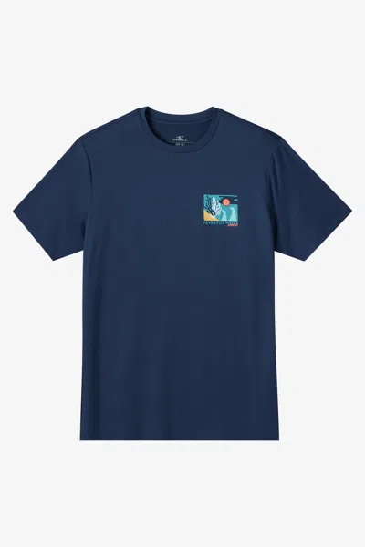 O'neill Men's Coral Upf Standard Fit T-shirt In Blue