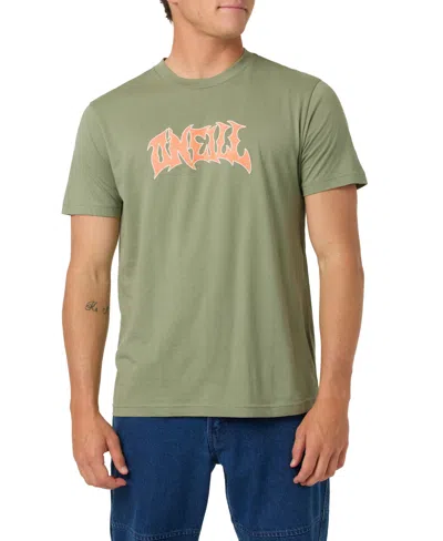 O'neill Men's Counselor Classic Graphic Crewneck Cotton T-shirt In Animal Print
