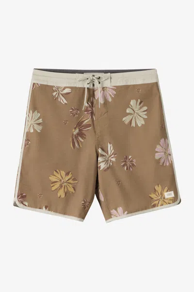 O'neill Men's Cruzer Scallop 18" Board Shorts In Brown