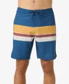 O'neill Men's Cruzer Stripe Scallop 18 Boardshorts In Indigo