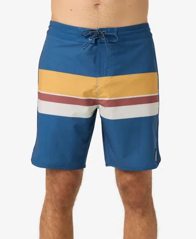 O'NEILL MEN'S CRUZER STRIPE SCALLOP 18 BOARDSHORTS