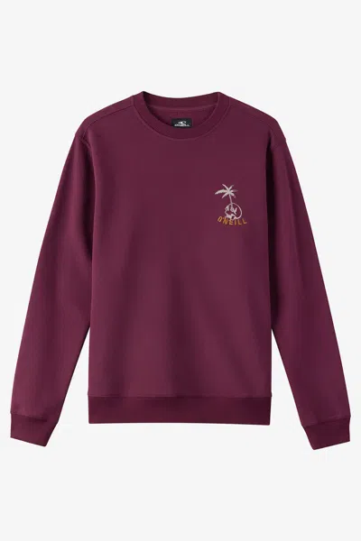 O'neill Men's Cutback Classic Crew Neck Fleece In Neutral