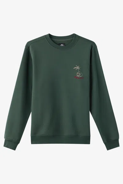 O'neill Men's Cutback Classic Crew Neck Fleece In Green