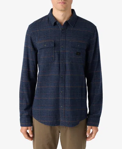 O'neill Men's Davies Flannel Button Shirt In Midnight Navy