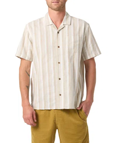 O'neill Men's Dobby Stripe Short-sleeve Shirt In Neutral