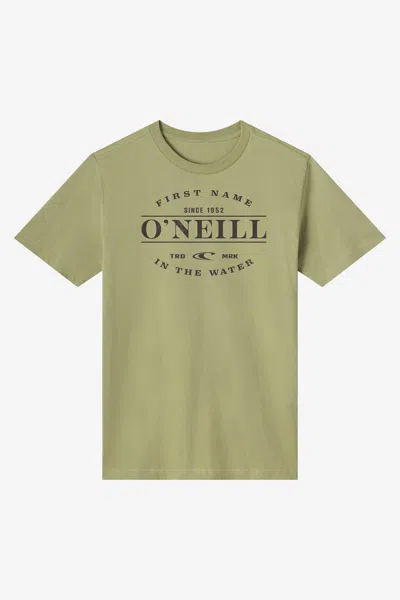 O'neill Men's East Cliff Classic T-shirt In Green