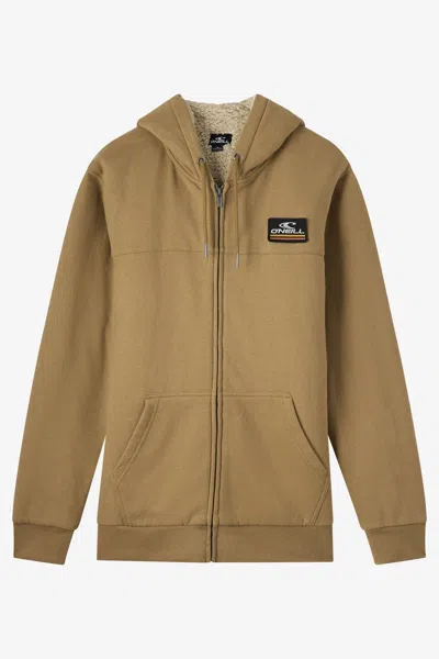 O'neill Men's Fifty Two High Pile Zip Fleece In Brown